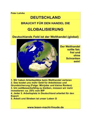 cover image of DEUTSCHLAND braucht für den Handel die Globalisierung